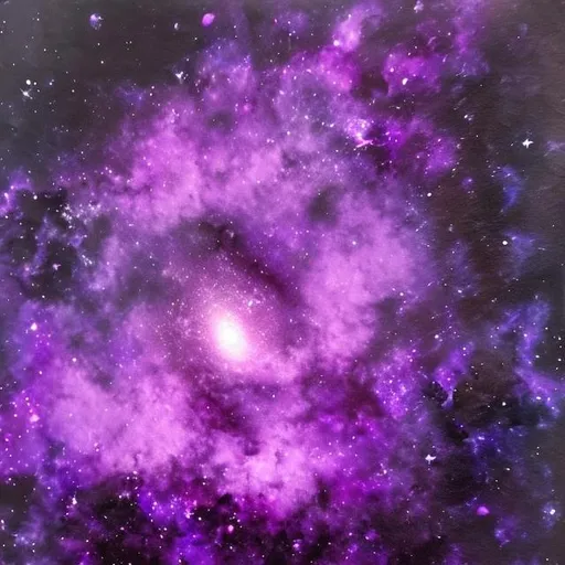 Prompt: mystical purple galaxy