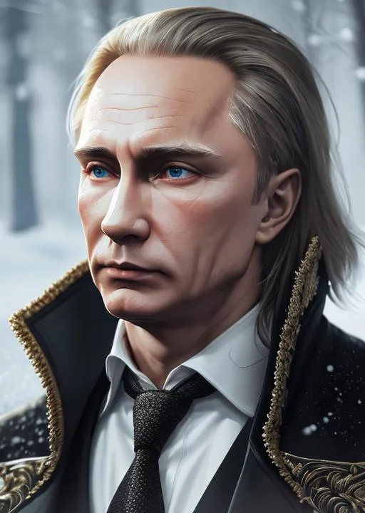 Prompt: portrait of Vladimir Putin, 3d art, highly detailed concept art, high resolution scan, hd octane render, intricate detailed, highly detailed, detailed face, volumetric lighting, winter, Depressing, loneliness, suffering, professional
photograph, vivid colors, unreal engine, trending on artstation, Portrait by Jean-Baptiste
Carpeaux and Derek
Gores