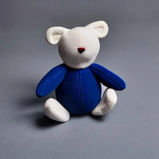 Prompt: cute  {object} plush toy, {texture} texture, visible stitch line, soft smooth lighting, vibrant studio lighting, modular constructivism, physically based rendering, square image, blue