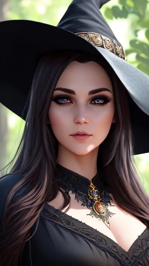Prompt: extremely realistic, hyperdetailed, witch, RPG, D&D, highly detailed face, highly detailed eyes, full body, whole body visible, full character visible, soft lighting, high definition, ultra realistic, unreal engine 5, 8K, digital art