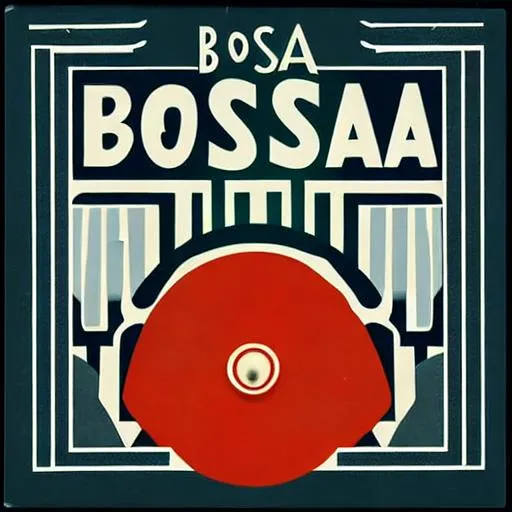 Prompt: bossa nova art deco album cover
