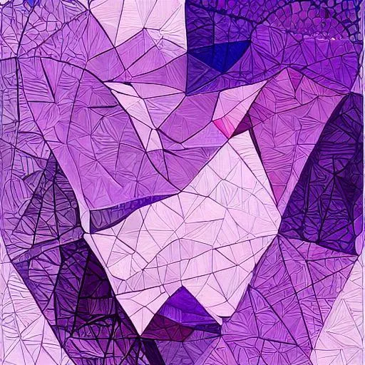 Prompt: Produce an abstract image of a mind's inner thoughts, using a limited color palette of shades of pink and purple