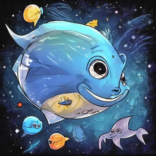 Prompt: space fish, surprise me