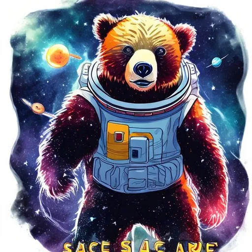 Prompt: space bear, surprise me