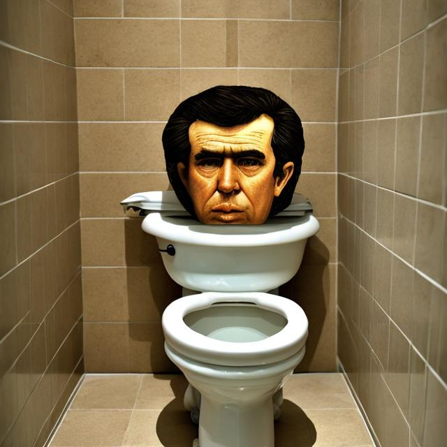 American head in toilet | OpenArt