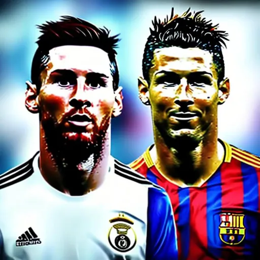 Prompt: The combination of Messi and Ronaldo's face