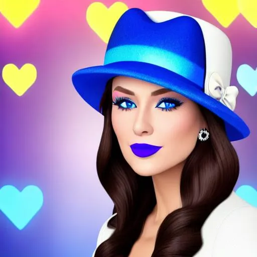 Prompt: Kasie Hunt and Hallie jackson inside media center in spring, blue lipstick, candy pleasant face, blue eyes, white eyeshadow, Sugar Hat, ice cream earrings. Blue heart necklace, Cold color scheme, ultradetailed, 8k resolution, perfect, smooth, high quality, shiny. Magic Cake wand. 