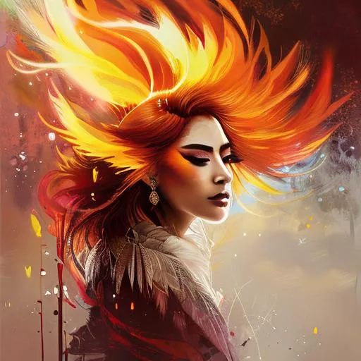 Prompt: professional portrait of a firey fox, abstract beauty, approaching perfection, delicate face, dynamic, moonlight, highly detailed, digital painting, artstation, concept art, smooth, sharp focus, illustration, art by Carne Griffiths and Wadim Kashin