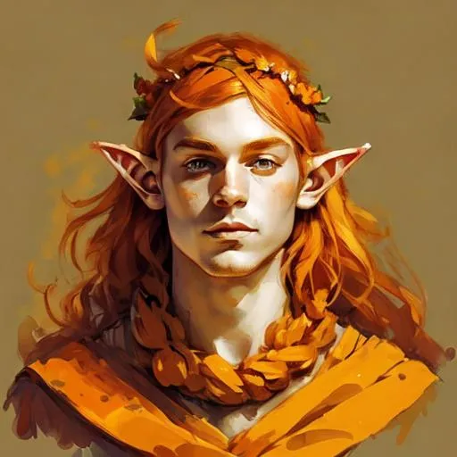 Young male elf, no beard, long hair, golden hair, ga...