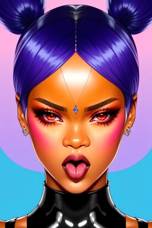 Prompt: symmetrical!!!!!!, angry!!!!!!!!! screaming!!!!!!!! (((rihanna))),  contour line, Low contrast, Whimsical,  Glossy, trending on pinterest artstation, (((screaming mouth))), (((long!!!!!! tongue))),(((showing tongue))), suck extremely long tongue, 
(((frowning!!!!!! eyebrows))), {looking straight}, kali expression,art by loish and rossdraws and ross tran and beeple and rafael grassetti and goro fujita, Dragon age series, Elf, Elf ears, Intricate, Intricate jewelry, 
 hd 8k, ultra-detailed::1 , ((style expressive)), Scattered light, soft lighting, particles, tilt shift, (((by Sam Yang, samdoesarts, atey ghailan))) 