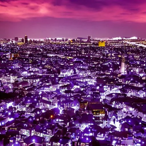 purple city sky | OpenArt