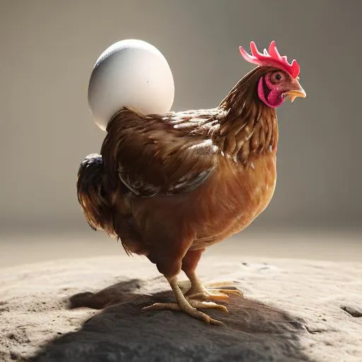 Prompt: A Chicken and an egg