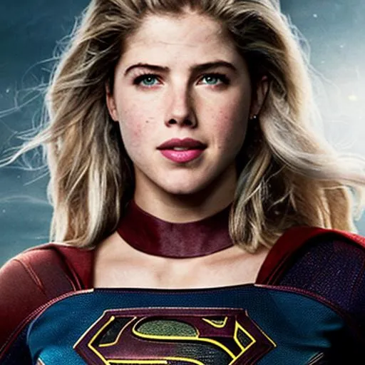 Prompt: emily bett rickards as supergirl