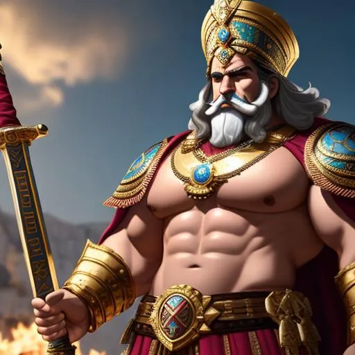 Prompt: old Greek king, six pack, stressed, colourful, with damaged gold armor, handle sword put in the middle down, war blackguard, show face, have long and white moustache, (insanely_enormously_hips_unrealistically_insanely_enormous_massive_muscle_puffy_areola), , 8k, unreal engine, intricate, highly detailed, lights, spotlights, stage light, beautiful lighting, light fog, 64k, trending on Artstation, professional, dramatic, illustration
black power