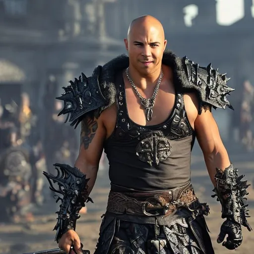 Dom Toretto dressed as a fantasy warrior | OpenArt