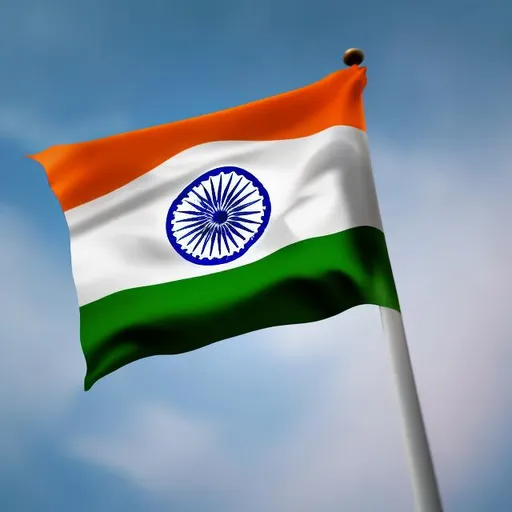 Prompt: Happy Independence day with indian flag