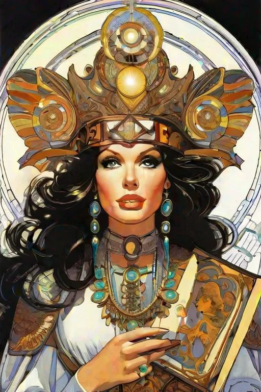 Prompt: DREAMTROPOLYS: The Order of Muses
Zoë Heriot IS Zoe Machina V.I. in DREAMTROPOLIS: The Order of Muses, by Terry Gilliam. J C Leyendecker illustrates a graphic novel Time Bandits sequel starring adorable gynoid Zoe searching for her time-lost twin brother Philo. intricate epic illustrated graphic novel Arthur Adams Travis Charest Richard Friend Lee Moyer IDW ABC WS HM Epic Vertigo
