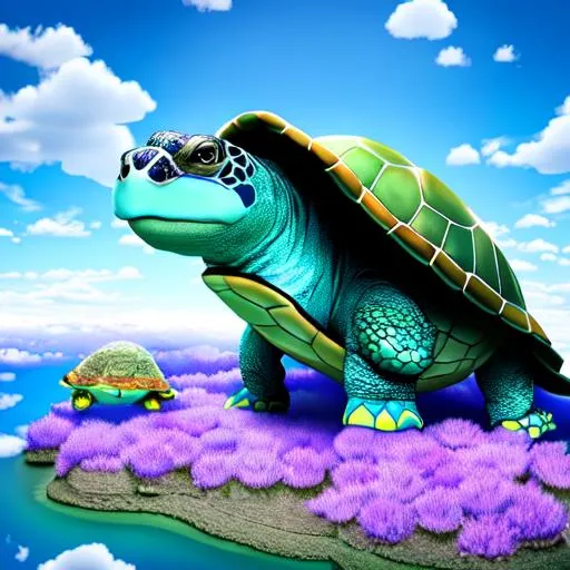 In this prompt, we see a giant turtle in the style o... | OpenArt