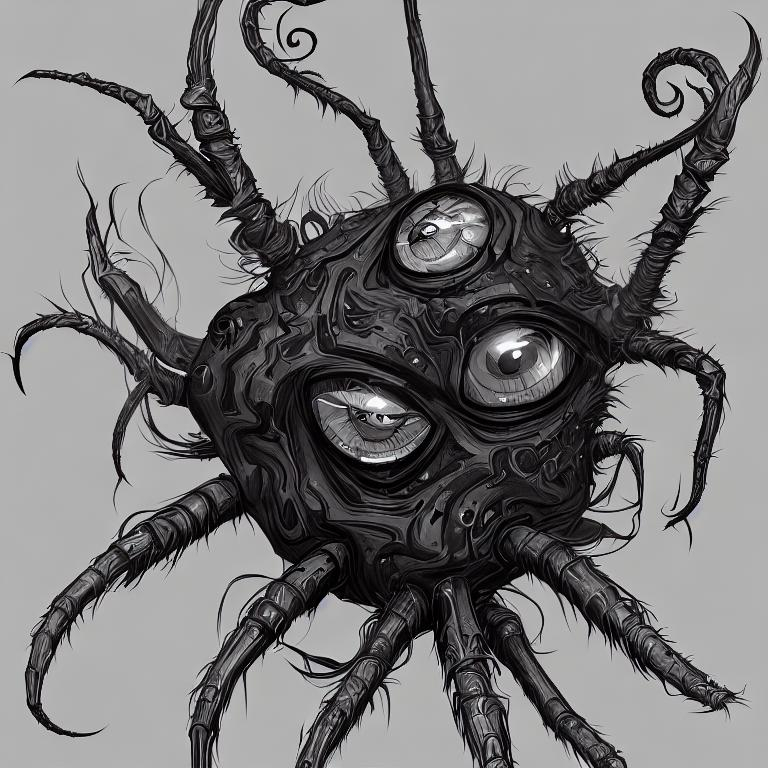 An eldritch horror combining the legs of a spider wi... | OpenArt