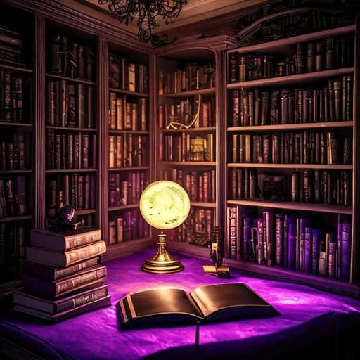 Prompt: HD, 4K, 3D, Stunning, magic, cinematic camera, interior design,gothic witch studio room, ethereal,gothic enchanted,bookshelf, light contrast, witchy ambient, purple and green sunstrails, moon glow, cauldron, desk, chaise longue