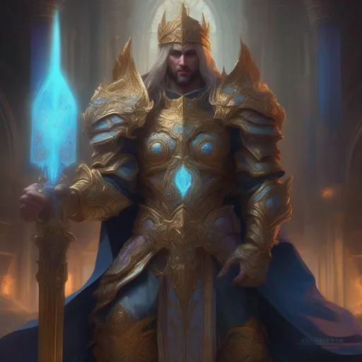 Prompt: holy Paladin, good god, bright tones, dark fantasy art, a masterpiece, dynamic lighting, hyperdetailed, intricately detailed, trending on Artstation, complementary colours