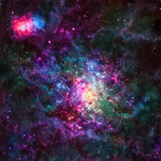 Prompt: view from center of Tarantula Nebula