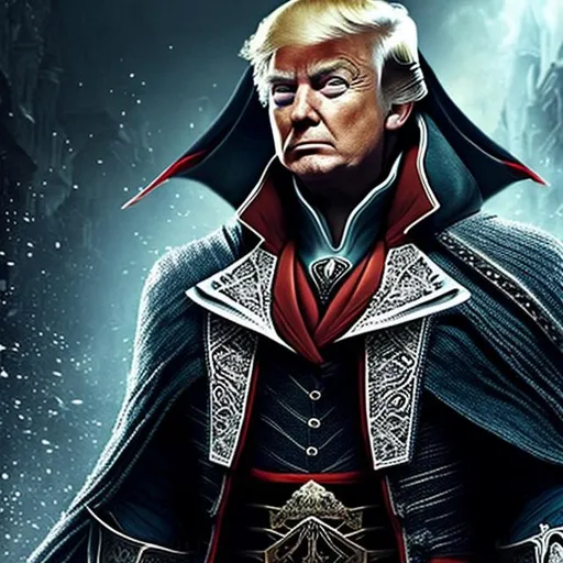 Prompt: donald Trump as an Assasin creed member 

