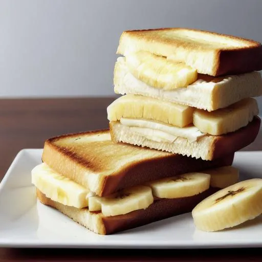 Prompt: banana cheese sandwich