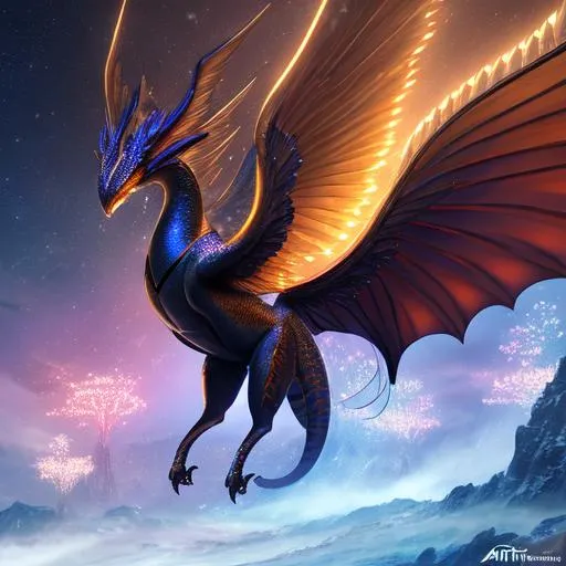 splash art of a proud flying gryphon with metal armo... | OpenArt