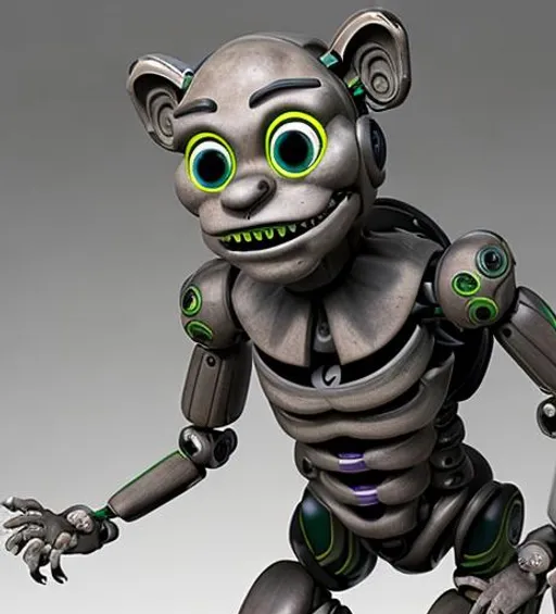 Prompt: animatronic human