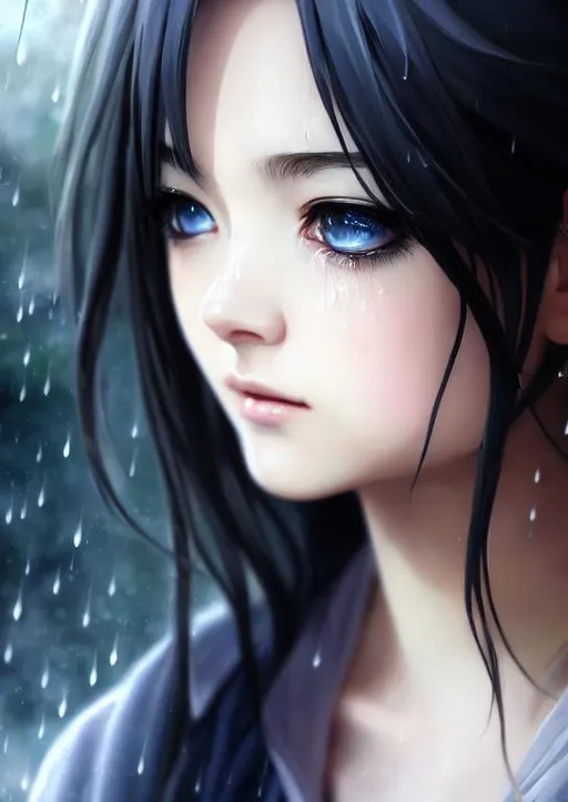 highest quality portrait, crying girl, soft dim ligh... | OpenArt