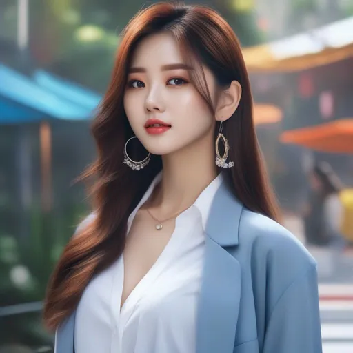 Prompt: Realistic Asian kpop idol woman full HD 4k