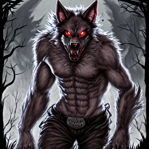 Prompt: hell werewolf 