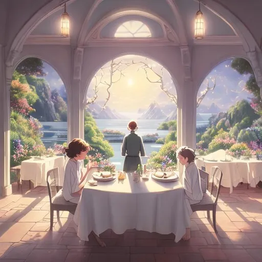 Prompt: A beautiful, artistic painting based on the quote “Everything you can imagine is real”, professional waiter col our, light and subtle colors, 4k resolution, Ghibli studio