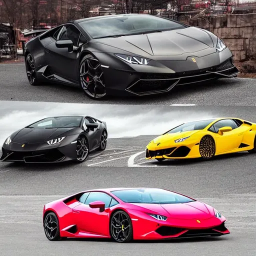 Prompt: Lamborghini Huracan Mixed with Ferrari 496 GTB

