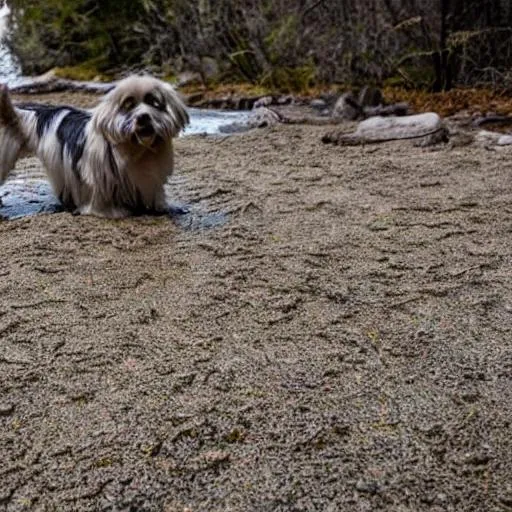 A river made out of dog hair