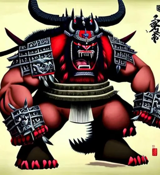 Prompt: Superheavy Samurai Beast Kyuubi 
