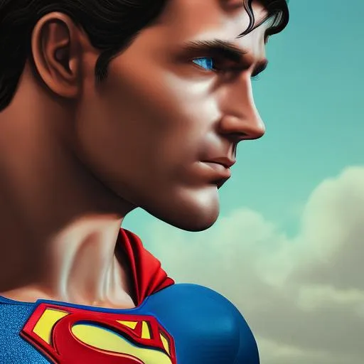 Prompt: Portrait of superman with brown hair charming face wearing a powered suit, perfect composition, hyperrealistic, super detailed, 8k, high quality, trending art, trending on artstation, sharp focus, studio photo, intricate details, highly detailed, by Aaron Griffin