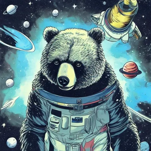 Prompt: space bear, surprise me
