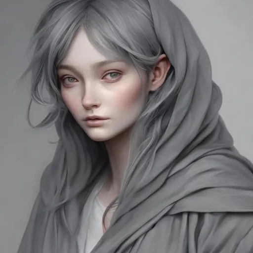 Prompt: If gray color was a human realistic art