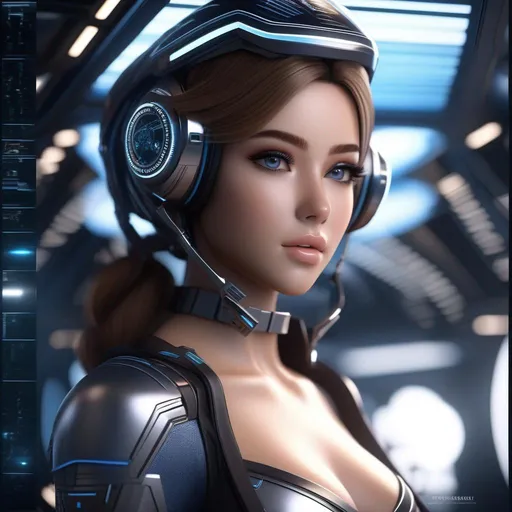 Prompt: {{{{highest quality absurdres best stylized award-winning character concept masterpiece}}}} of hyperrealistic intricately hyperdetailed wonderful stunning beautiful gorgeous cute posing feminine 22 year {{{{futuristic spaceship pilot}}}} with {{hyperrealistic hair}} and {{hyperrealistic perfect beautiful lifelike eyes}} wearing {{hyperrealistic futuristic perfect spaceship pilot outfit}} with deep visible exposed cleavage and abs, best elegant octane behance cinema4D rendered stylized epic film poster splashscreen videogame trailer character portrait photo closeup {{hyperrealistic stunning cinematic semi-anime waifu style with lifelike skin details and reflections}} in {{hyperrealistic intricately hyperdetailed perfect 128k highest resolution definition fidelity UHD HDR superior photographic quality}},
hyperrealistic intricately hyperdetailed wonderful stunning beautiful gorgeous cute natural feminine semi-anime waifu face with romance glamour soft skin and red blush cheeks and perfect cute nose eyes lips with sadistic smile and {{seductive love gaze directly at camera}},
hyperrealistic perfect posing body anatomy in perfect epic cinematic stylized composition with perfect vibrant colors and perfect shadows, perfect professional sharp focus RAW photography with ultra realistic perfect volumetric dramatic soft 3d lighting, trending on instagram artstation with perfect epic cinematic post-production, 
{{sexy}}, {{huge breast}}