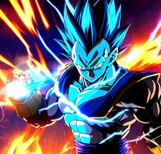 Dragon ball z, electric blue, animated cartoon, HD phone wallpaper