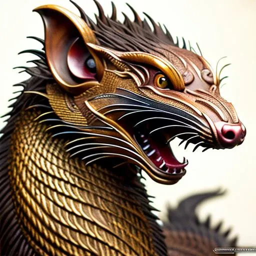 Prompt: Insanely Detailed Japanese Mon of a Mongoose, On a black Sash, Brown and Dark Green Colors, Intricately Detailed, Hyperdetailed, Legend of the Five Rings, Hyperrealistic, 4K, 8K resolution, 3D shading, beautiful, Asian Aesthetic, L5R, Anciant Japanese