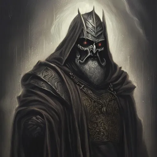 Prompt: the lord of ash, ashen one, the cidered king, the fallen one, in dark oil painting style, sombre and mysterious