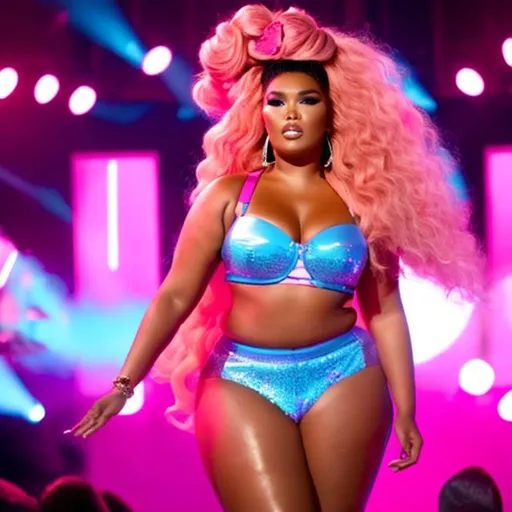 Prompt: Lizzo as Video Barbie