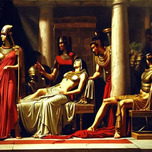 Prompt: Cleopatra's betrayal of Caesar 