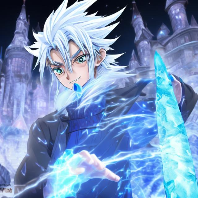 anime ice wizard using powers | OpenArt