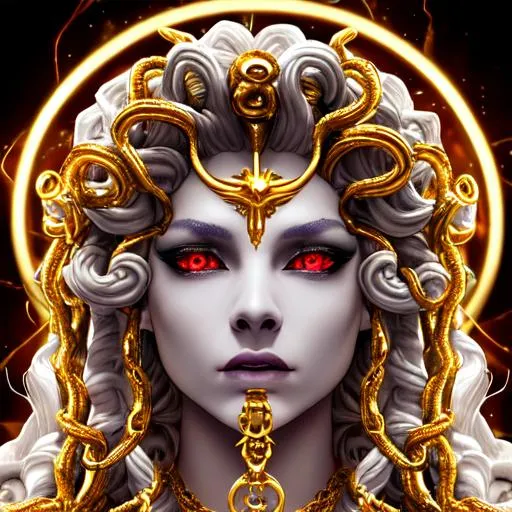 Medusa, fantasy, song yueran, girl, hand, face, snake, HD wallpaper | Peakpx