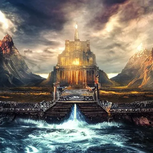 gates of valhalla, magnificent, clouds, day light, s... OpenArt