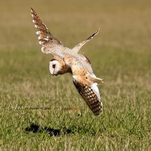 Prompt: Barn owl killing mouse


